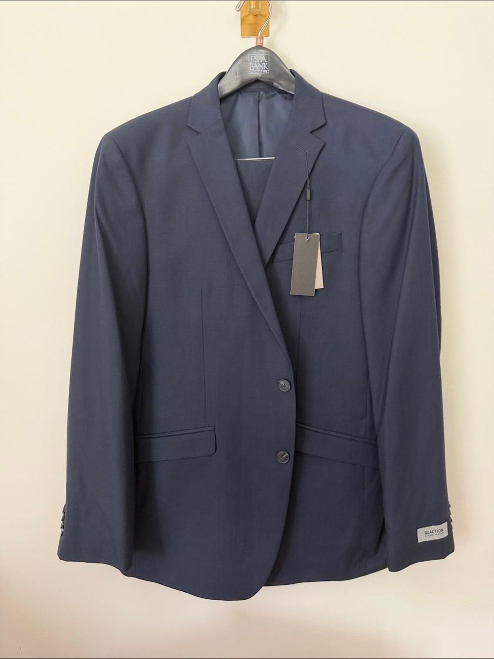 Kenneth Cole Reaction Men's Navy Two-Button Suit